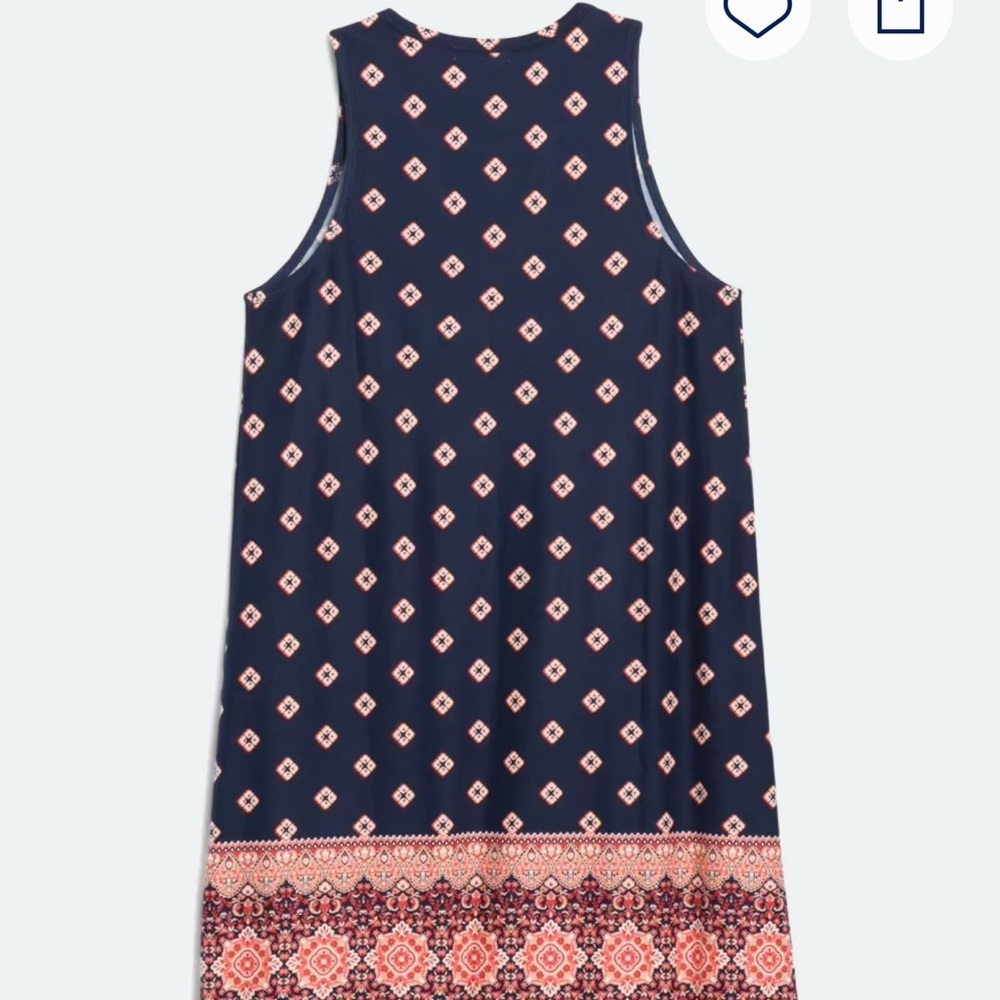 Brittan Renata Navy Sleeveless Dress with Red Pattern - Picture 5 of 6